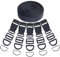 Swpeet 41 Stück 2,5 cm DIY Making Bag Kit, einschließlich flacher Seitenspanner und Tri-Glide Slides und D-Ringe mit 1 Rolle 4,5 m Nylon-Gurtband für DIY Herstellung von Gepäckgurt, Haustierhalsband
