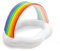 Piscina bebé intex con toldo arcoiris, Multicolor, 142 x 119 x 84 cm