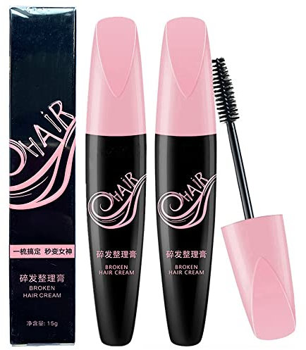 Hair Feel Finishing Stick, kleine gebrochene Haare Finishing Cream Erfrischende, nicht fettende, formende Gelcreme Hair Wax Stick Fixing Pony Stereotypen (2er-Pack)