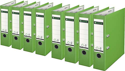 Leitz 1010 Qualitäts-Ordner breit aus Kunststoff mit patentierter 180º Präzisionsmechanik (8 cm breit, hellgrün)