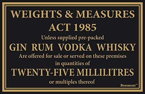Sign - Weights & Measure 25ml
