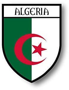 Akachafactory Stickers decal souvenir vinyl car shield city flag world crest algeria
