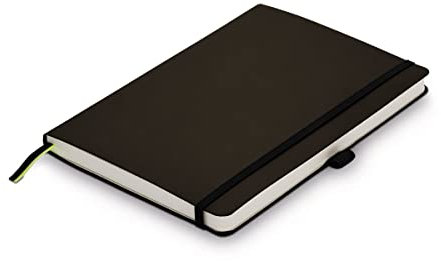 LAMY paper Softcover A6 Notizbuch 810 – Format DIN A6 (102 x 144 mm) in Umbra mit Lamy-Lineatur, 192 Seiten und elastischem Verschlussband
