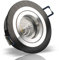 trendlights24 Noble Decken Einbauleuchte 10x Schwarz rund 230V Hochvolt GU10 schwenkbar - ohne Leuchtmittel - Aluminium Einbaustrahler Einbauspot