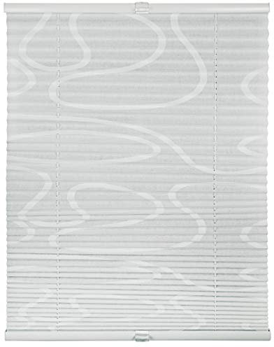 ondeco Plissee ohne Bohren Move mit Klemmträger, Sonnenschutz für Fenster innen, Lichtschutz und Blickdicht, Plissee plissee klemmfix Faltrollo Sichtschutz für Tür Weiss 80x210 cm