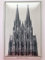 Metall Schild 20x30cm Kölner Dom zu Köln schwarz weiß Blechschild