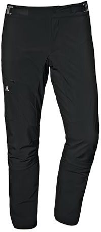 Schöffel Herren Hybrid Pants Tree Run M, regenfeste, winddichte MTB Hose mit 4-Wege-Stretch, robuste Fahrradhose mit Belüftungsreißverschlüssen, atmungsaktive Outdoor Hose, black, 54