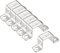 sourcing map Lot de 6 équerres de connexion en forme de U 28 x 32 mm en acier inoxydable 304 pour porte fermée