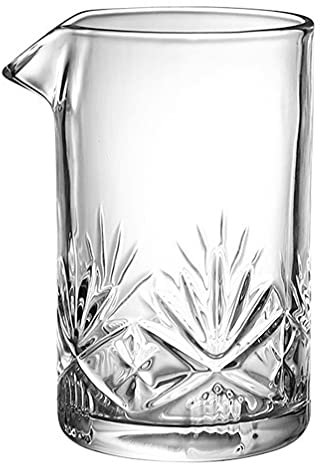 Housoutil 700ml Professional Cocktail Mixing Glass Crystal Stirring Bar Glass Jugs for Cocktails