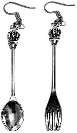 Earrings for Women, Spoon And Gork Tableware Earrings Fashion Personality Exaggerated Spoon And Fork Earrings Earrings Anniversary Jewelry Gift for Wife Girlfriend