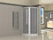 Box doccia Giove - semicircolare, 2 lati, apertura centrale (doppia anta) - Misura: 70x90 xh185 (Raggio 38 cm)