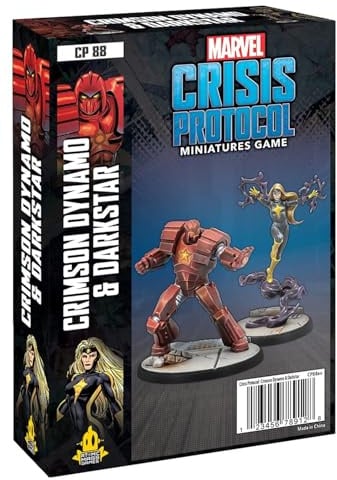 Atomic Mass Games Crimson Dynamo & Dark Star: Marvel Crisis Protocol Miniatures Game Ages 14+ 2 Players 45 Minutes Playing Time, FFGCP88