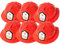 BEMIRO Kinder Feuerwehrhelm aus PVC - 6er Set, Roter Feuerwehrhelm für Kinder und Erwachsene, ca. 26 cm lang, Faschingskostüm, Geburtstag, Karneval, Verkleidung