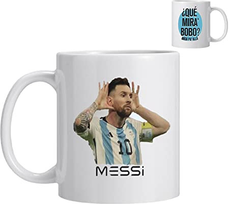 qingfeitai Messi Mug, Worlds Cup Messi for Boys, 2022 Argentina Messi Football Coffee Mug Tea Cup Breakfast Cup for Football Lovers Kids Men
