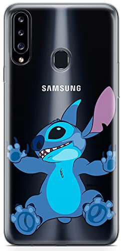 ERT GROUP Handyhülle für Samsung A20S Original und offiziell Lizenziertes Disney Muster Stitch 021 optimal an die Form des Handy angepasst, teilweise transparent