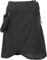 GURU SHOP Pixi Festival Boho Minirock, Natürlicher Ethno Wickelrock mit Tasche, Spitze - Schwarz, Damen, Baumwolle