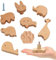 HY HUIJUN Holz Tier Schrankknöpfe, dekorative Holz-Kommodenknäufe Knopf, Kommode, Ziehen, Holz, Marine, Wald, Tiere, Möbelknöpfe, Kinderzimmer, Schubladengriffe für Dekoration,Geschenk