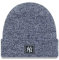 New Era Winter Schwarz Weiß Mütze Saum New York Yankees Baseball Logo Team Cuff Beanie - One-Size