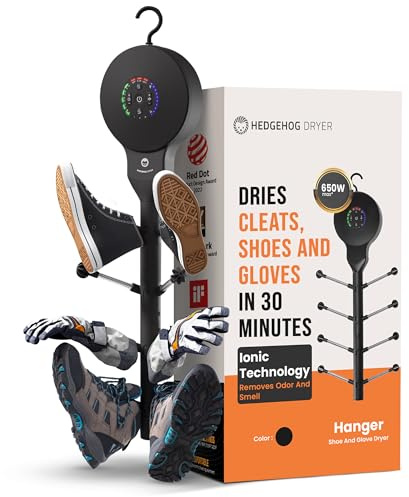 Hedgehog Hanger Sèche-chaussures et désodorisant pour baskets, gants et moufles - Sèche-chaussures rapide 4 paires avec technologie Ionic i3 Turbo - Séchage turbocompressé, mode silencieux et tornade