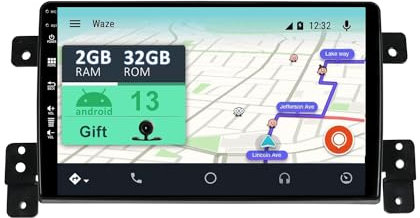 YUNTX Android 14 2 Din Autoradio per Suzuki Grand Vitara (2004-2015)-9 pollice Touch Screen-Gratuiti Camera-Support DAB/Bluetooth 5.0/CarPlay/WiFi/Controllo del volante/Mirror-Link/WiFi/USB/4G