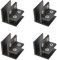 INCREWAY Glasklemme, 4 x 90 Grad verstellbare Clips, Regalhalterung aus Aluminiumlegierung, Anschluss für Glas von 10 bis 12 mm Dicke