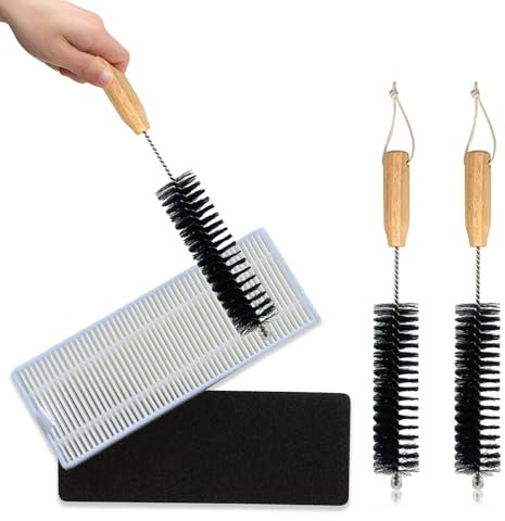 Radiator Cleaner Brush with Wooden Handle, Vent Trap Cleaner Brush Radiator Duster Radiator Brush Duster Cleaning Tools for Radiator Dryer Lint Washing Machine