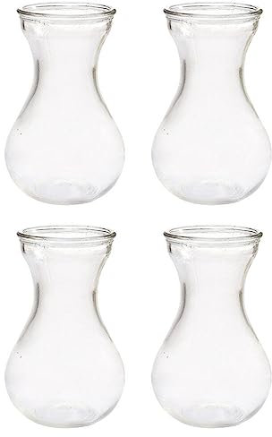 Ciieeo 4 Stück Klare Glasvase Glühbirnenvase Kleine Vasen Dekorative Blumenvase Mini-Hyazinthe Avocado Wachsende Knospenvase Für Zuhause Wohnzimmer Hochzeit Tischdekoration