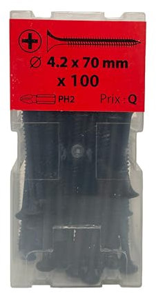 100 vis placo 4,2x70mm phosphaté Viswood