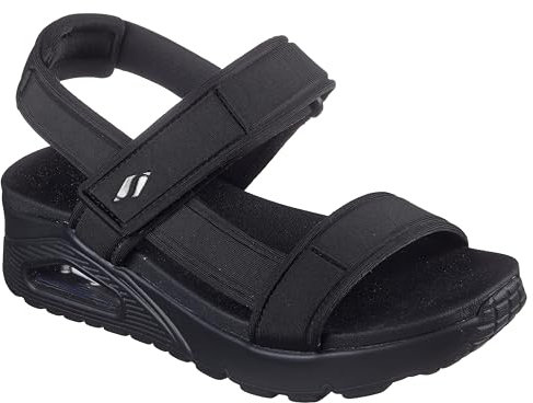 Skechers UNO SUMMER STAND2, Damen Sandale, Black,