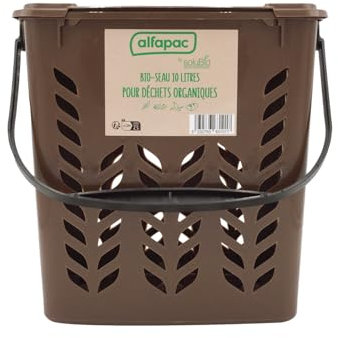 alfapac by Solubio - Papelera de Compost de 10 litros para residuos orgánicos