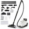 COSTWAY Nettoyeur Vapeur Portable de 2000W pour Maison, Machine à Nettoyer à Vapeur Roulante Pression Haute de 5 Bars avec Accessoires & Réservoir de 1,8 L, pour Sol Fenêtre Verre Tapis (Blanc)