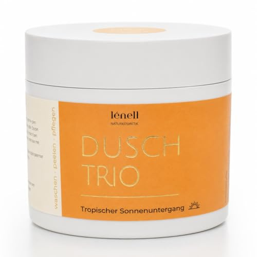 lénell Tropischer Sonnenuntergang Veganes Duschmousse mit Zuckerpeeling