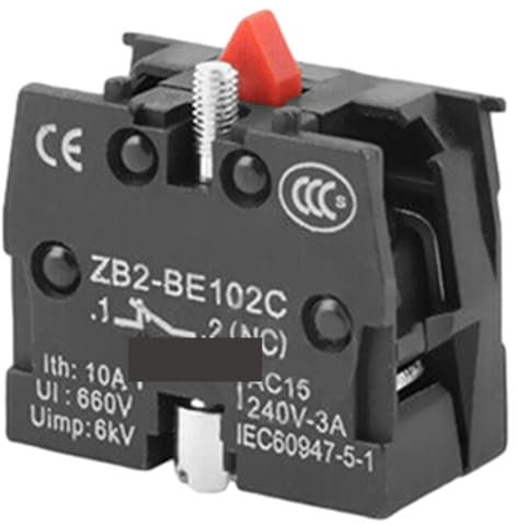 Push Button Joystick Switch 10A 1N C 1NO 1PCS 600V Normally Open And Closed Push Button Joystick Switch BIANMTSW(ZB2-BE102C)