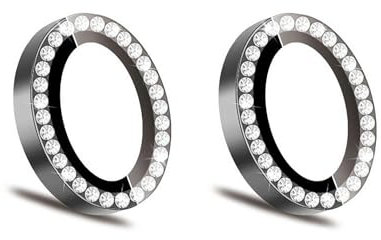 Confezione da 2 pellicole protettive per obiettivo della fotocamera per iPhone 16, pellicola protettiva antiurto con anello in metallo, protezione per schermo in vetro temperato antigraffio per iPhone