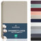 BARBONS Spannbettlaken 200x200cm - Spannbetttuch für Dicke Matratzen bis zu 27 cm 100% Baumwolle Oeko-TEX Zertifiziert Bettlaken Jersey Bettware Bettbezug für Boxspringbett - Sand 200 x 200