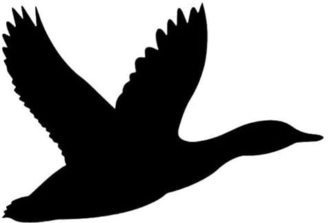 JIFENLI Autoaufkleber 15,7 cm * 10,8 cm Gans fliegende Dekoration Auto Kofferraum Muster Auto Aufkleber Vinyl Aufkleber Schwarz/Silber