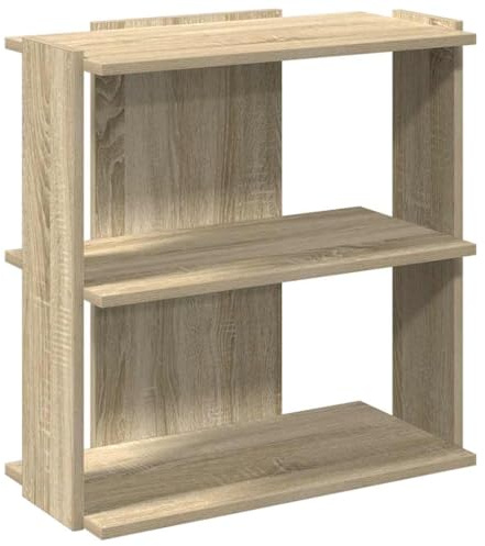 vidaXL Bücherregal 3 Böden Sonoma-Eiche 60x30x60 cm Holzwerkstoff