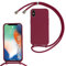 xinyunew Handykette für iPhone X/iPhone XS Hülle mit Band, Handyhülle mit Schnur zum Umhängen, weiche TPU Silikonhülle mit Band [abnehmbar] Halskettenhülle für iPhone X/iPhone XS-Rot