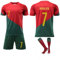 Portugal Fußball-Trikot Set, Heimtrikot Nr. 7, Rot-Grün, mit Shorts und Socken (28)