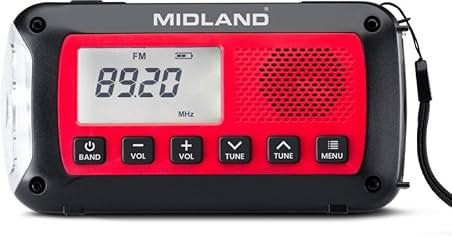 Midland ER100 Power DE Emergencia, Carga Solar y por dianamo