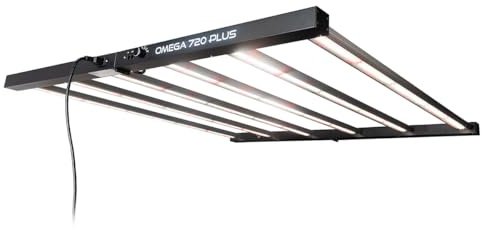 Omega Black 720W Plus LED Grow Light with Built in Ballast – Full Spectrum High-Performance Indoor Grow Lamp Hydroponic & Soil Growing for All Plant Stages – Energy Efficient