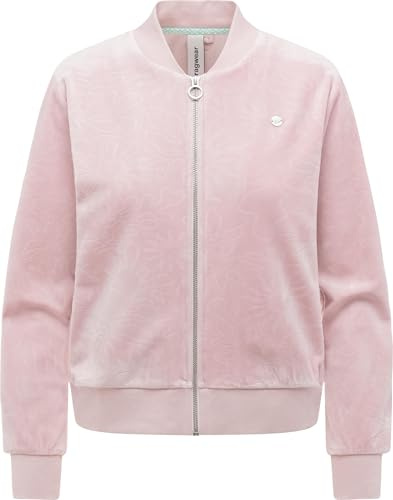 Ragwear Damen Sweatjacke kuschelig weiche Trainingsjacke Sportjacke in Samt-Optik Doron Embossed XS-3XL