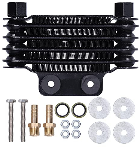 Radiatore universale per il raffreddamento dell’olio del motore, accessorio per il raffreddamento dell’olio della moto, radiatore ad alto flusso con filettatura 12x1,25 e kit di