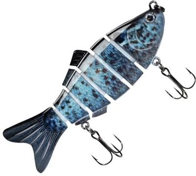 Zfyauhm Barsch Angelköder 6-gliedriges Fischdesign Rigg
