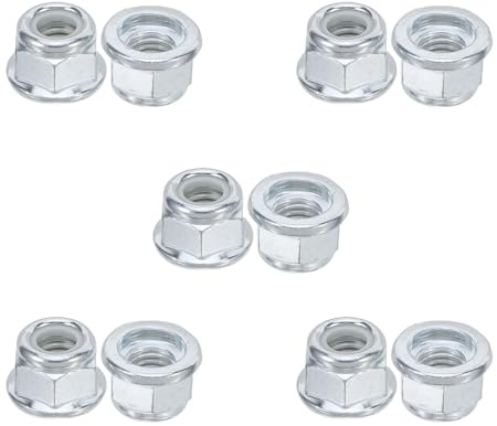 MAGICLULU 10 Pièces Écrous à Filetage Inversé 12 Mm pour Tondeuse à Gazon Fujiwa, Accessoires pour Boîtier de Lame de Coupe, Écrou de Fixation de Lame, Pièces Détachées pour Entretien de