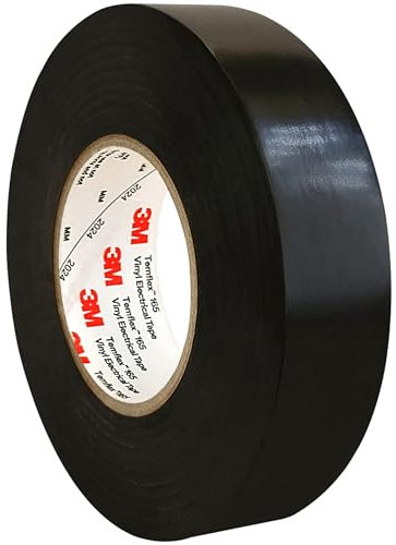 3M Temflex 165 Elektro-Isolierband | Aus PVC | Selbstklebendes Isolierband | Isoband | 0,15 mm Dicke, 19 mm x 25 m | Klebeband zum Isolieren, Reparieren und Bündeln / Schwarz