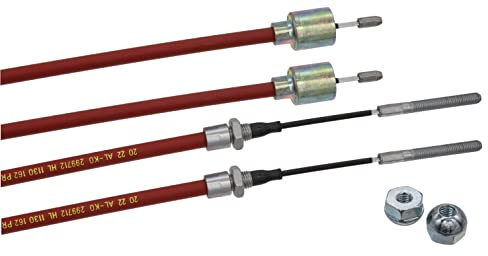 p4U 2X Original al-KO Cavo Freno Longlife Campana con 2 X Dado sferico M8 Guaina Lunghezza: 1430 mm Lunghezza Totale: 1640 mm Freno Alko 299.714 299714