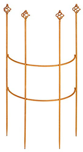 Manufaktur Lichtbogen Staudenhalter halbrund 80 x 43,5 cm Staudenstütze Pflanzenstütze aus Metall