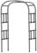 SSHHM Rosenbogen,25mm Verzinktes Stahlrohr,Metallgitter,Kletterpflanzen-Torbogen Garten,Garten-Terrassendekoration im Freien/Schwarz / W2.25×H2.67m