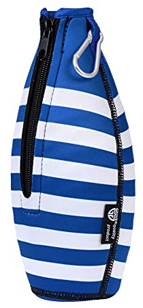 GRÄWE Housse de Bouteille en néoprène Bleu/Blanc
